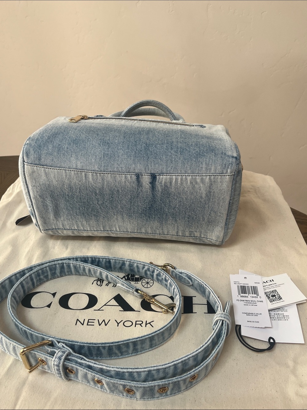 Rowan Satchel Bag
In Loved Denim With Charms - Picture 15 of 15